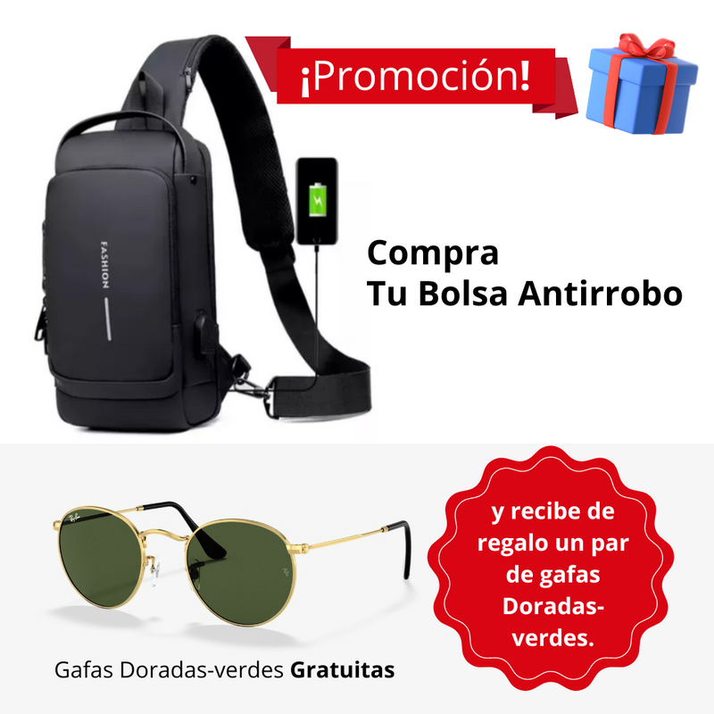 Bolsa Antirrobo Impermeable | Compra La Bolsa y Llévate 1 par de Gafas.